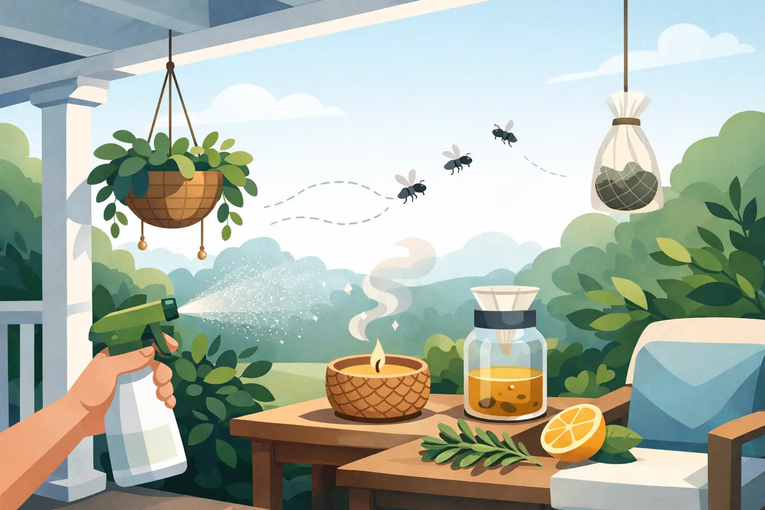 How to Reduce Flies on Porch Naturally